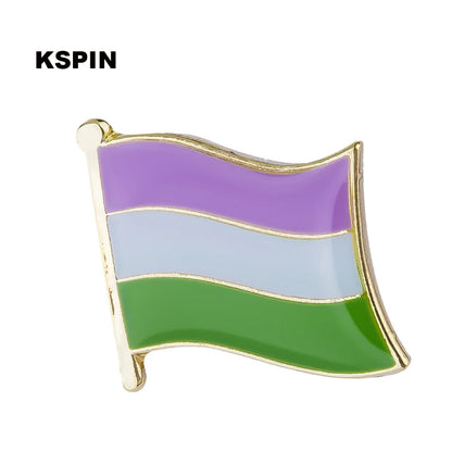10pcs a lot Philadelphia Pride Badges LGBT Pin Metal Rainbow Badge Pins Gay Pride Lapel Pinback