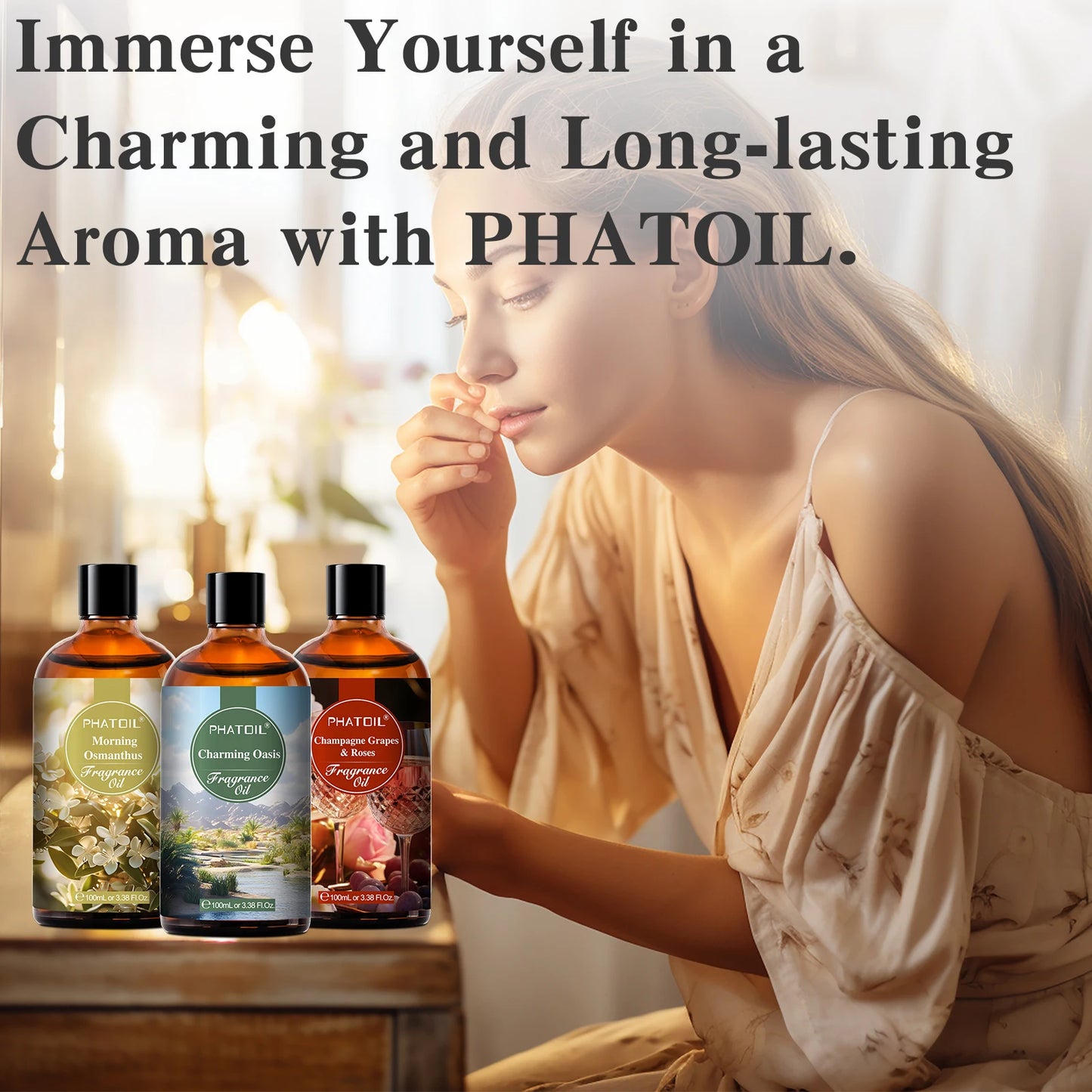 PHATOIL 100ML with Dropper Fragrance Oil For Diffuser Fruit Carnival Almond Vanilla Golden Vintage No.1 Lucifer's Letter Oils