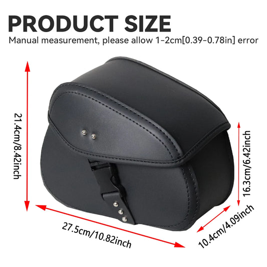 PU Leather Motorcycle Saddlebags Waterproof Motorbike Side Saddle Bags Universal for Harley Suzuki Kawasaki Yamaha