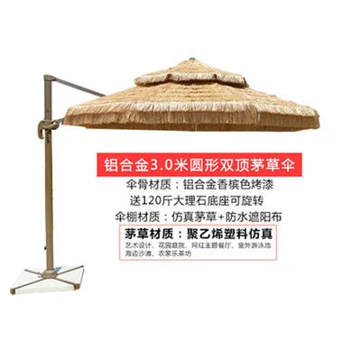 CL  shading thatch umbrella straw simulation straw umbrella courtyard agritainment B & B outdoor beach villa umbrella