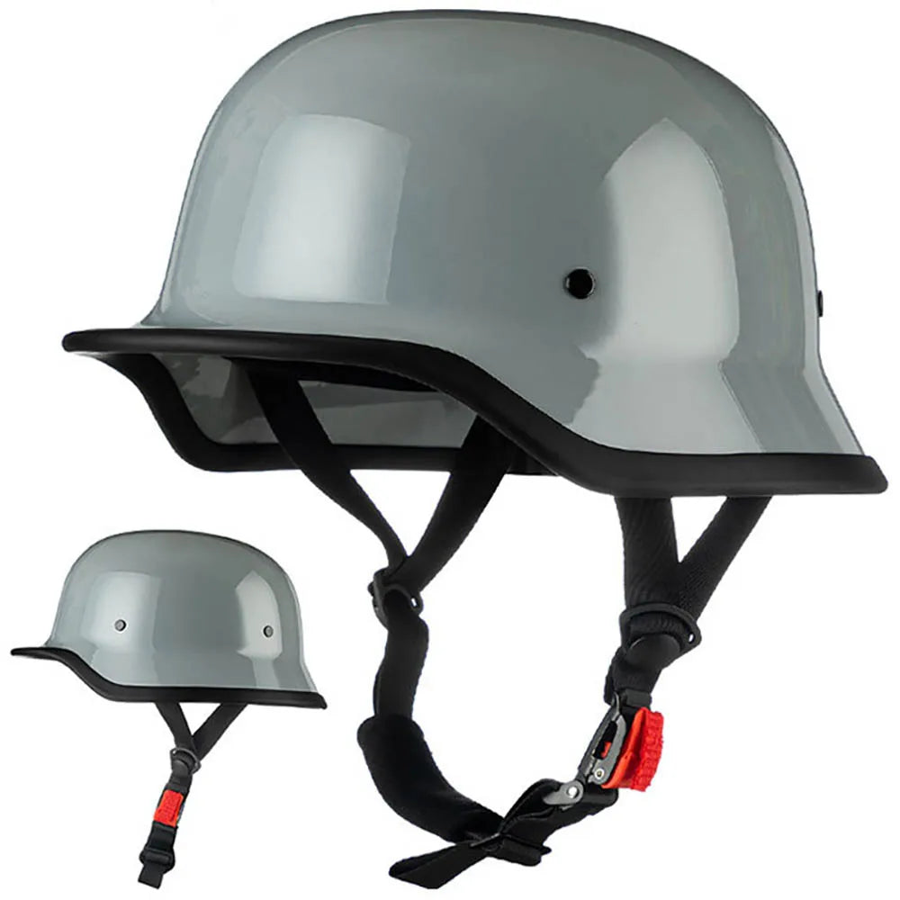 Motorcycle German Style Scoop Helmet Retro Half Helmet Summer Cruising Electric Bike Helmet DOT Approved For Men And Women