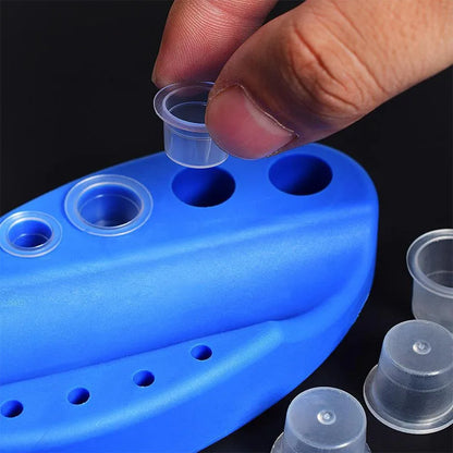100pc S/M/L Plastic Microblading Disposable Tattoo Ink Cups Permanent Pigment Clear Container Cap Tattoo Accessory WSPJ04
