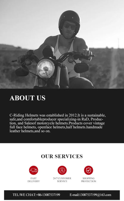Handmade leather dot certified helmet helmet motorcycle for men for fall and winter seasons capacete de moto masculino