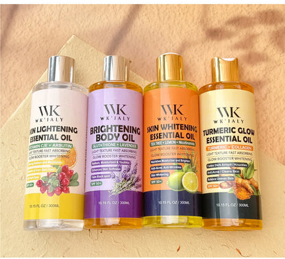 WK JALY Niacinamide Lightening Body Oil For All Skin, With Tea Tree, Lemon, Remove Acne, Fine Lines, Age Spot, Not Greasy, 300ml