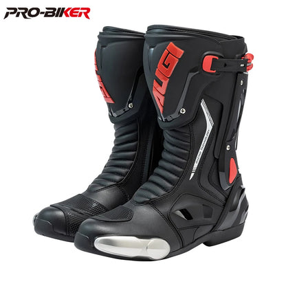 Green Motorcycle Boots Waterproof Motorcycle Boots Impact Resistant Botas De Seguridad Hombre Non-slip Botas De Moto Lightweight