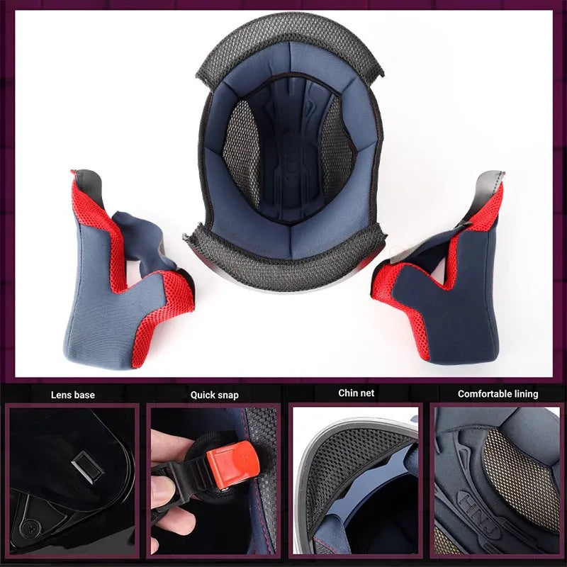 Capacete Casque Moto Motorcycle Full Face Helmet Women Moto Ear Helmets Personality Motorbike Helmet Cat Ear Helmet Motocross