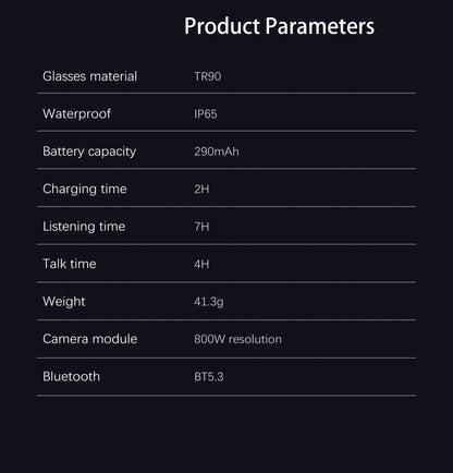 New AI Smart Glasses Camera 800W Bluetooth Sunglasses Women Photo Video Recording Dual Speaker Music Playback Smart Glasses Men