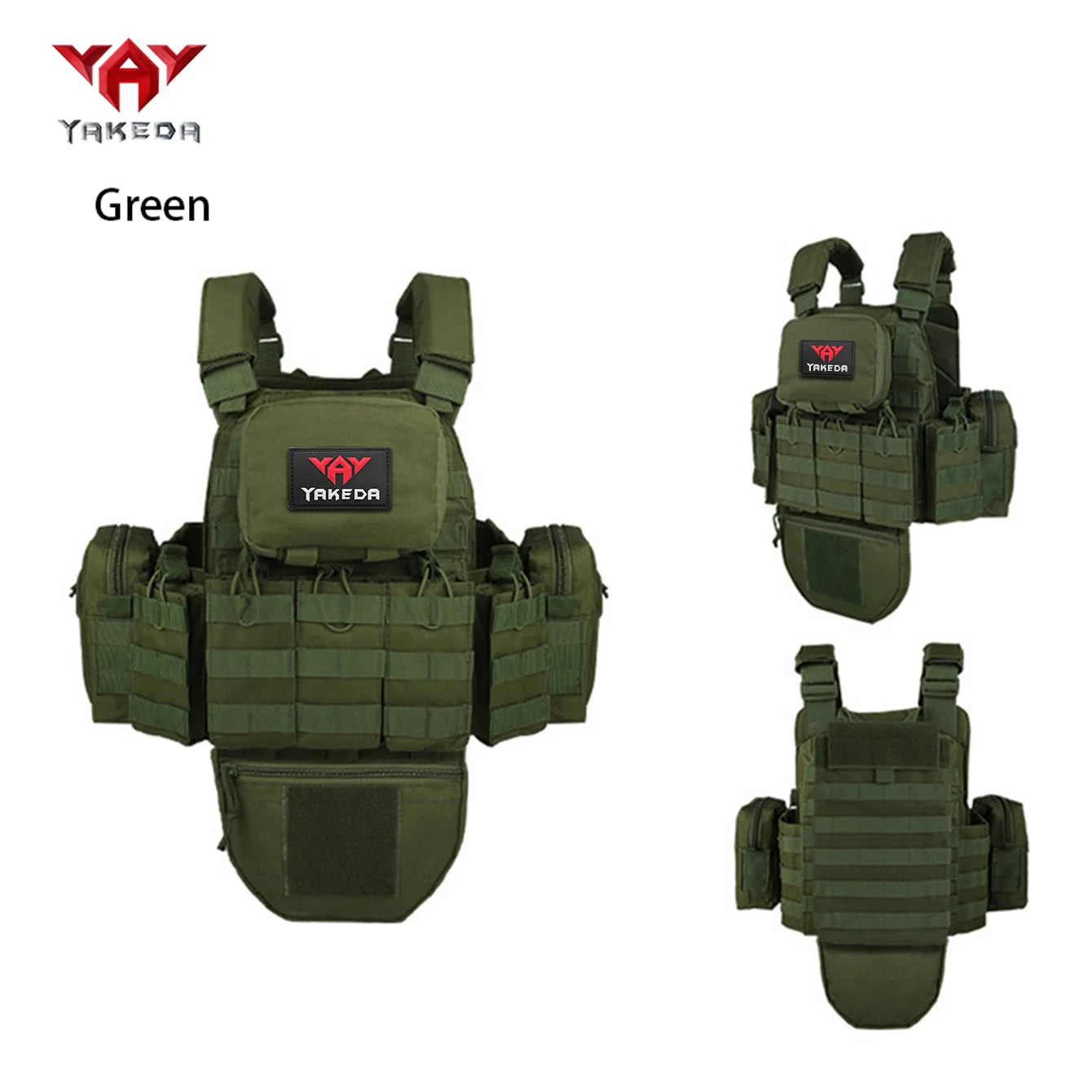YAKEDA   The eight-piece hunting vest has multiple storage bags and is suitable for hunting training and other scenarios