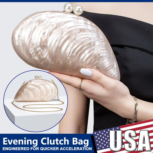 2025 New Acrylic Pearl Shell Bag For Women Shoulder Bag Ladies Fashion Wedding Banquet Evening Bag Bridal Handbag Clutch Purse