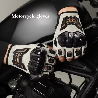 Breathable Motorcycle Gloves Half Finger Wear-Resistant Anti-Slip Racing for Outdoor Cycling Electric Bike Anti-Fall Protection