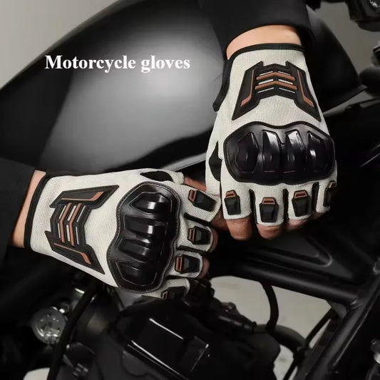 Breathable Motorcycle Gloves Half Finger Wear-Resistant Anti-Slip Racing for Outdoor Cycling Electric Bike Anti-Fall Protection