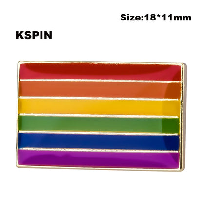 10pcs a lot Philadelphia Pride Badges LGBT Pin Metal Rainbow Badge Pins Gay Pride Lapel Pinback