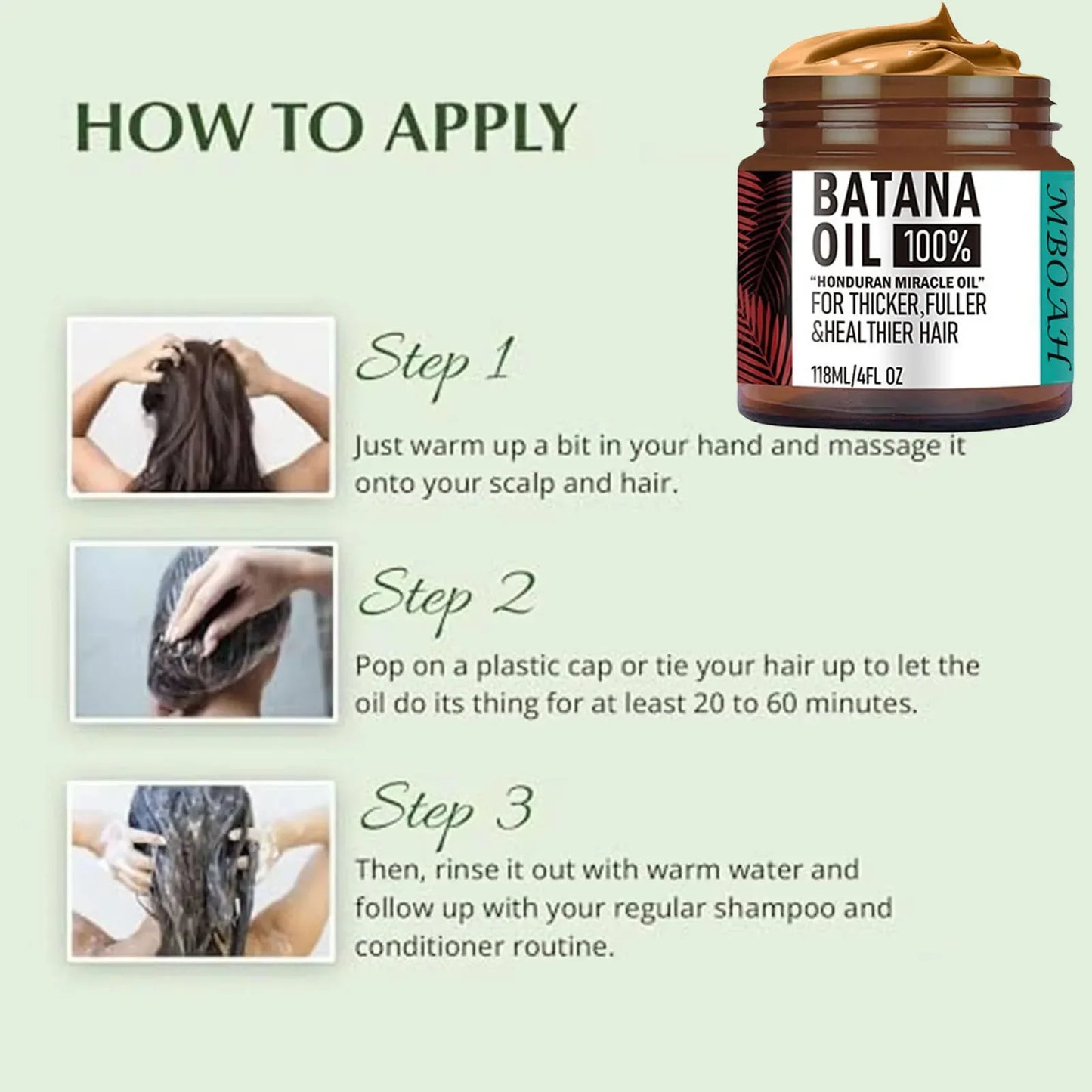100% Unrefined Hair Mask Batana Oil Hair Conditioner Natural Treatment Nourish Reduce Hair Loss Anti-Breakage Hair Care Products