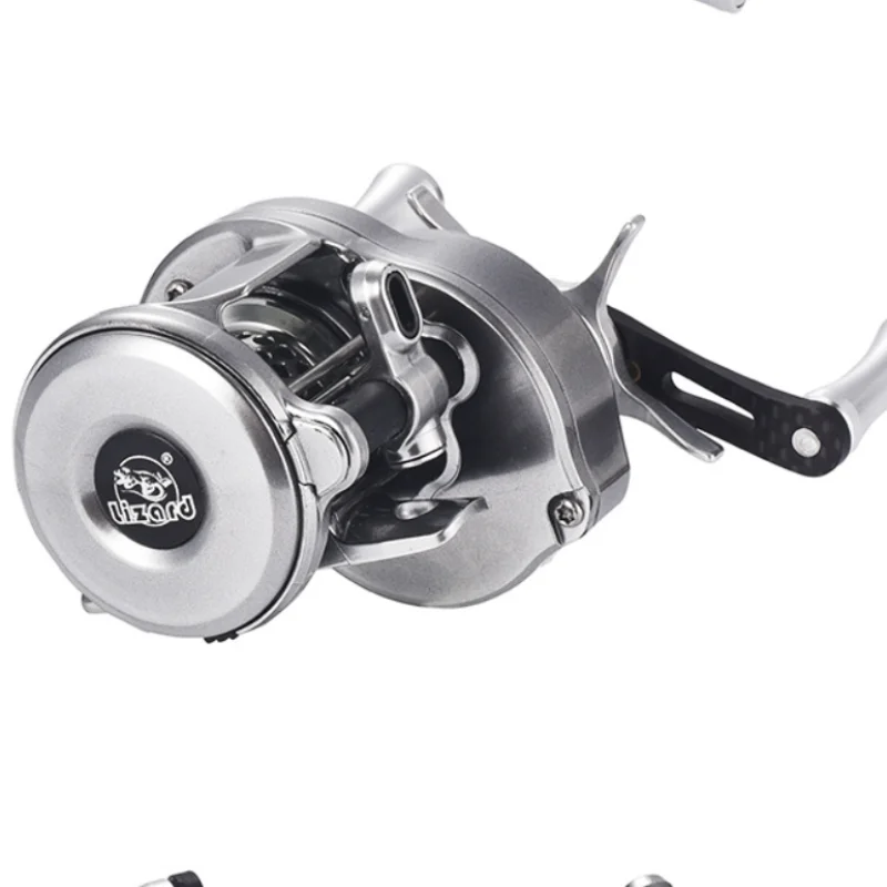 Lizard Fishing BOKI Micro Drum Baitcaster Reel with Weighs 118g 7.6:1 Speed Ratio Carbon Body Shallow Spool Baitcasting Reel