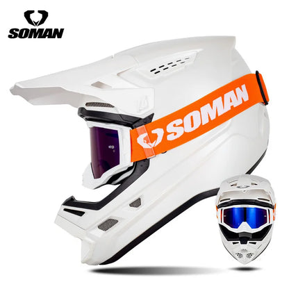 2025 SOMAN Professional Racing Motocross Helmet Off Road Helmet Motorcycle Cartoon Childrenr ATV Motorcycle MTB Helmet