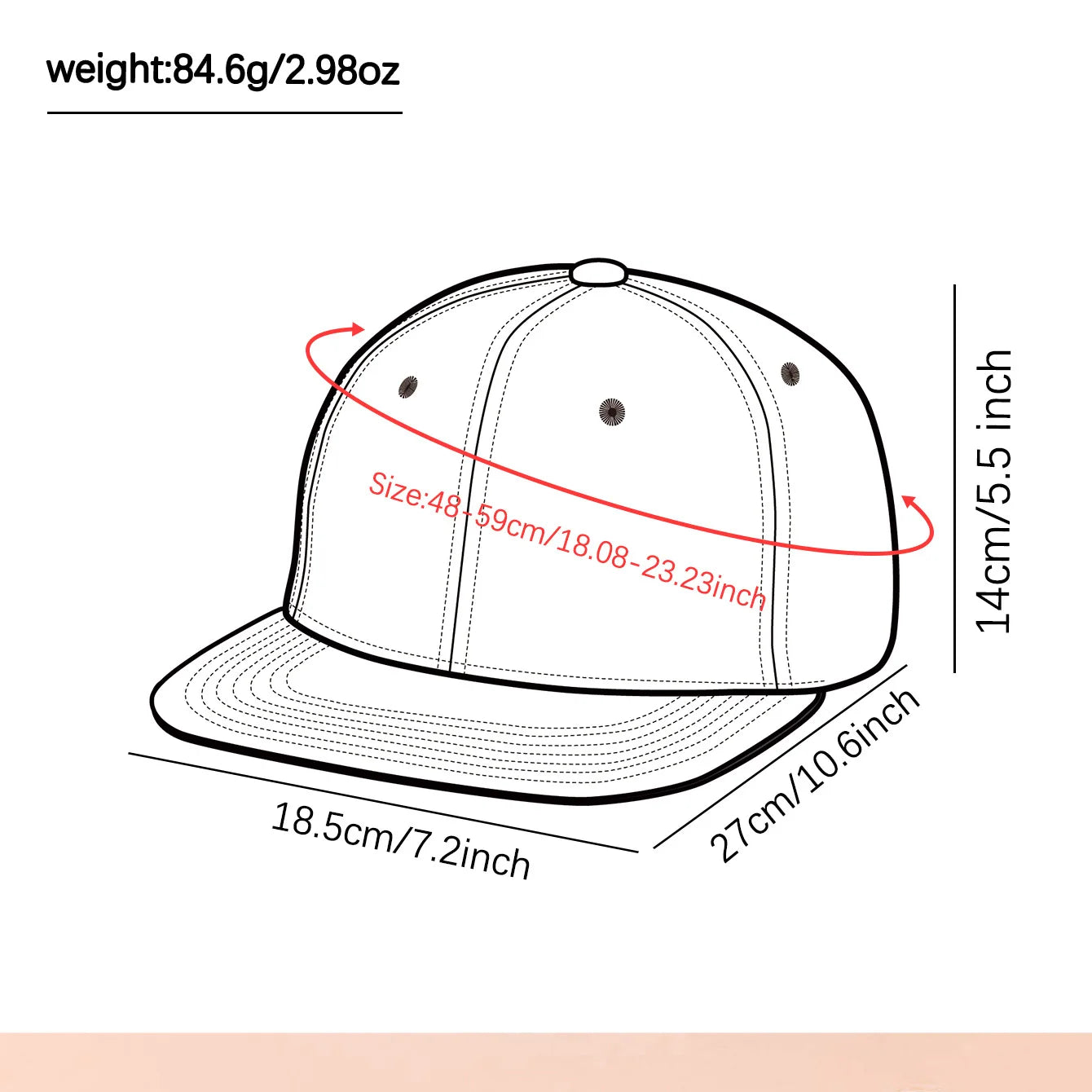 1PC two-color block hip-hop cap for men and women, American casual and versatile flat-brimmed baseball cap