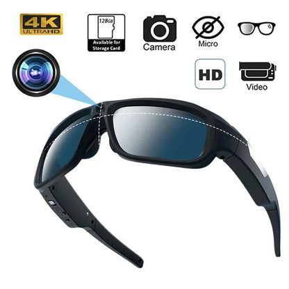 4K HD Smart Glasses Camera Mini Eyewear Camcorder for Outdoor Cycling Driving Video Recordings