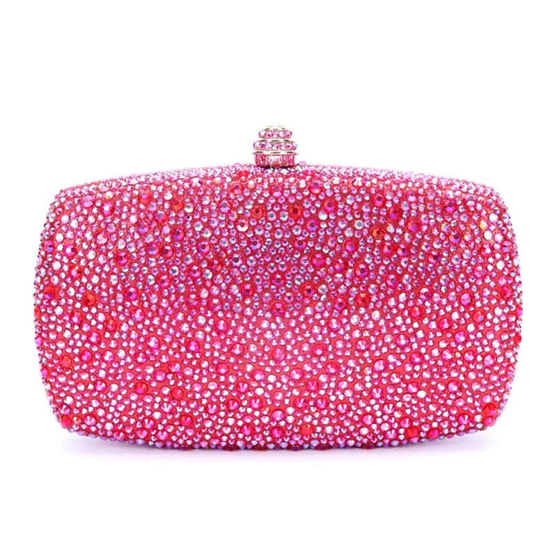 Evening Clutch Bags Green Bridal Clutches Bags Crystal Bridal Stones Purse Lady  Party Wedding Rhinestone Women Shoulder Handbag