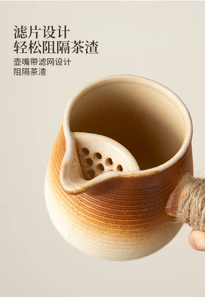 Ceramic Baked Milk Tea Pot Can Be Dry Boiled Boiled Tea Warm Milk Pot Teapot Tea Infuser