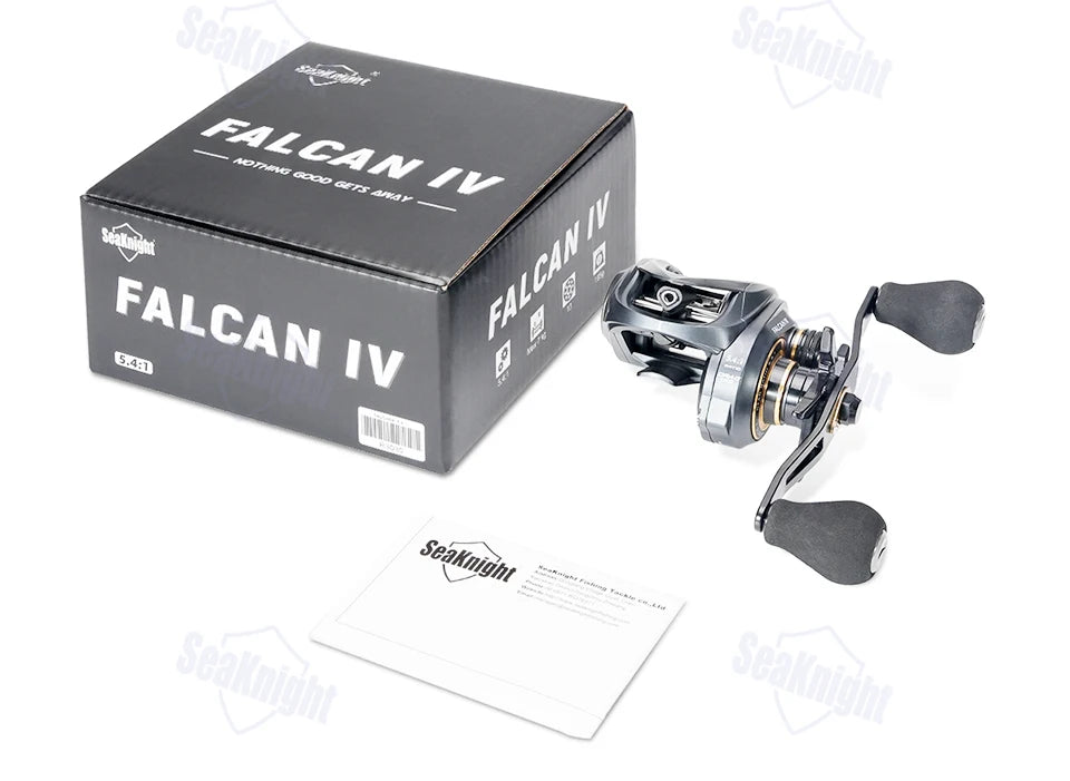 SeaKnight Brand FALCAN IV 5.4:1 185g Lightweight Baitcasting Fishing Reels Carbon Fiber Drag Brass Gear Power Fishing Reel