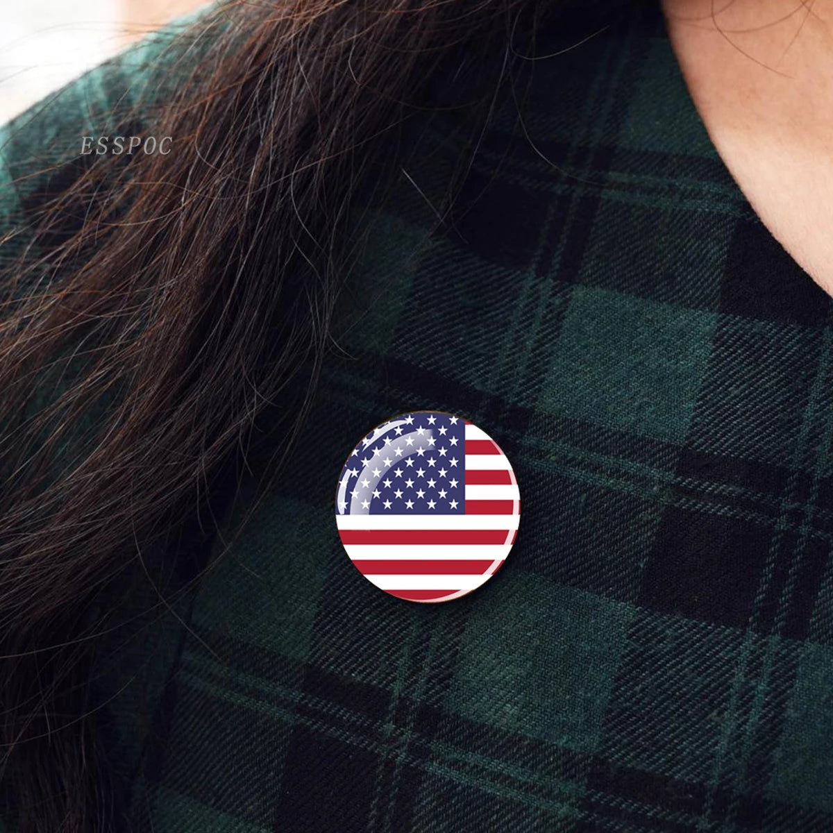 American Countries National Flag Brooch Pins U.S.A Mexico Canada Brazil Chile Columbia Flags Badge Patriot Gift