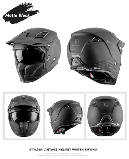 MT Street Fighter Motorcycle Helmet Detachable Combination Electroplated Gold Helmet ECE DOT Certification Full Face Casco Moto