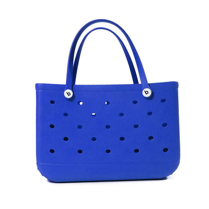 L/XL Beach Bags EVA Rubber Waterproof Tote Bag Storage Baskets Travel Shopping Shoulder Solid Color Fashion Handbag women