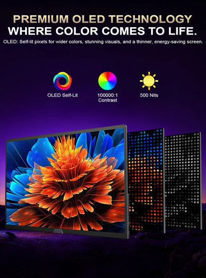 UPERFECT UColor O2 Pure 15.6 Inch 4K Portable Monitor 3456*2160P 100%DCI-P3 500Nits Office Display for PC Laptop Phone XBox PS5