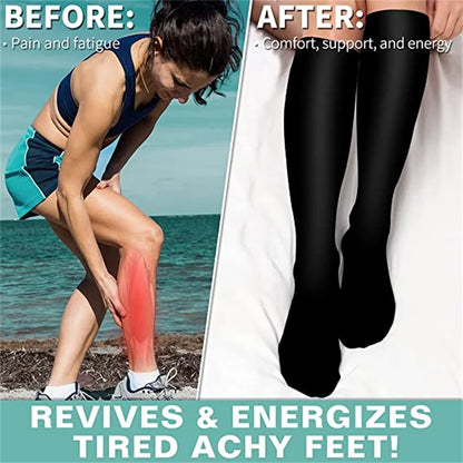 4 Pairs of Compression Socks Men Women Medical Varicose Veins Nursing Socks For Outdoor Running Pregnant Sports Socks
