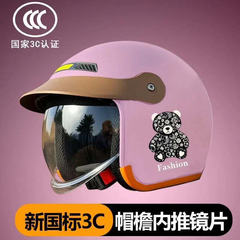 National standard 3C certified winter warm electric vehicle half helmet helmet unisex