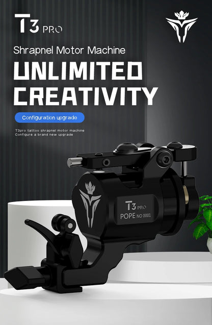 POPEIRONS Brand T3Pro Rotary Tattoo machine Adjustable Stroke 2225 Powerful Motor tattoo gun