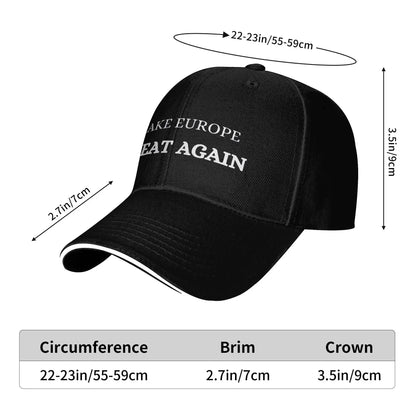 New Design Baseball Cap Make Europe Great Again Wear For Men Women Trucker Cap Casual  Snapback Hat Adjustable