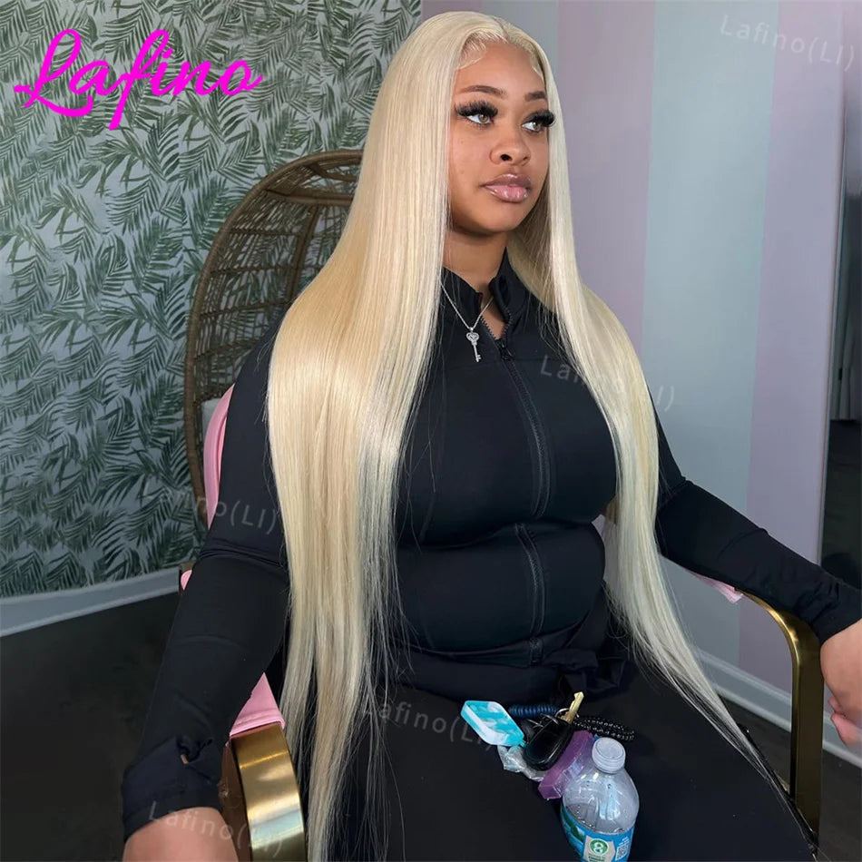 613 Blonde Colored Straight 13x4 13x6 Hd Lace Frontal Human Hair Wigs 30 Inch Brazilian Transparent Lace Front Wigs For Women