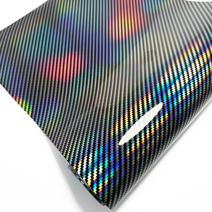 High Gloss Laser Blue Carbon Fiber Vinyl Film  Motorcycle Body Stickers Rainbow Car Film Covers Accessories Wrap Foil Sticker