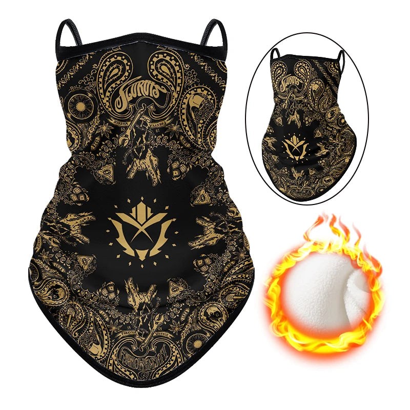 Motorcycle Warm Scarf Thick Ski Mask Windproof Polar Fleece Winter Riding Cold-proof Face Towel Unisex Outdoor Hiking Neck Cover
