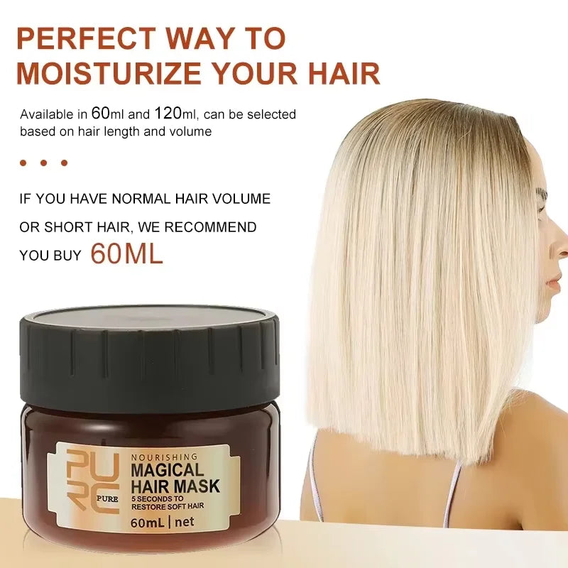 PURC Argan Oil Hair Mask Repair Damaged Frizz Masks Nourishing Smoothing Magic Hair Treatment Conditioner Hair Care