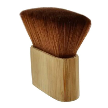 Barber Salon Hairdresser Hair Cutting Neck Duster Soft Brush with Wooden Handle，Special for real hair wigs