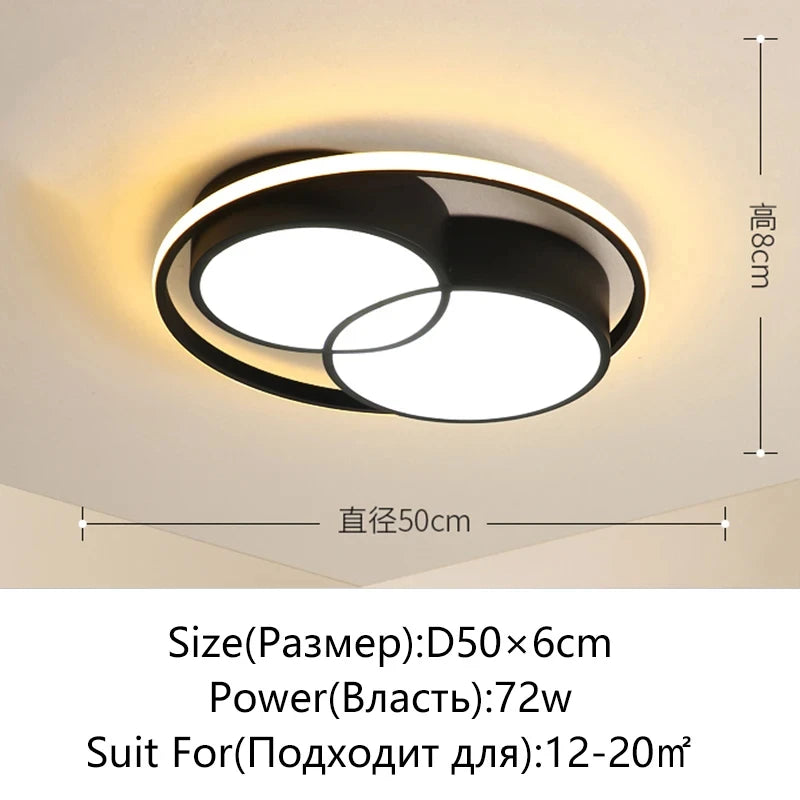 Modern LED Ceiling Light Minimalist Bedroom Lamp Home Decor Ceiling Chandelier Children's Room Lustre Living Room Lights Fixture