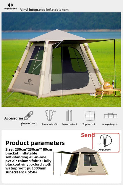Outdoor Camping Fully Automatic Waterproof Inflatable Tent Thickened Heavy Rain Gear
