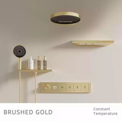 Shower System Set 2025 in Wall Mount With Thermostatic Multi-Function Mixer Rainfall For Showering Luxury Bathroom Smart Home