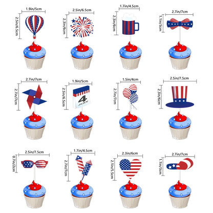 USA Theme Party Decorations American Flag Tattoo Sticker,flag Plates,banner,cups 4th Of July Independence Day Patriotic Supplies