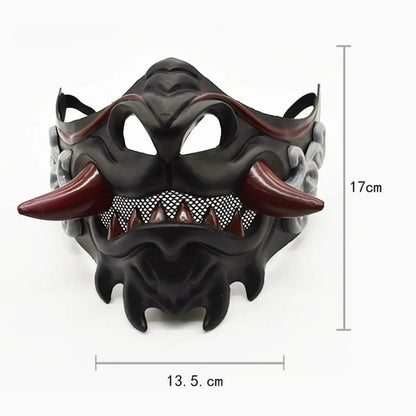 Halloween Japanse Samurai Oni Demon Masker Plastic Maskers Party Kostuum Rekwisieten Demon Samurai Cosplay Horror Prajna