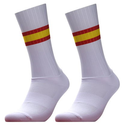 Cycling 2024 Anti Slip Whiteline Silicone Summer Aero Socks Socks Men Bicycle Sport Running Bike Socks Calcetines Ciclismo