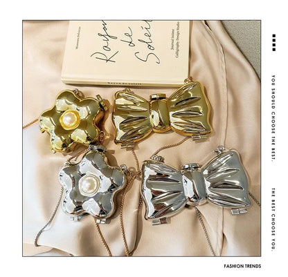 Purses and Handbag Luxury Designer Shoulder Bags Funny Shape Party Wedding Round Acrylic Shiny Clutch Purse Golden Evening Bag