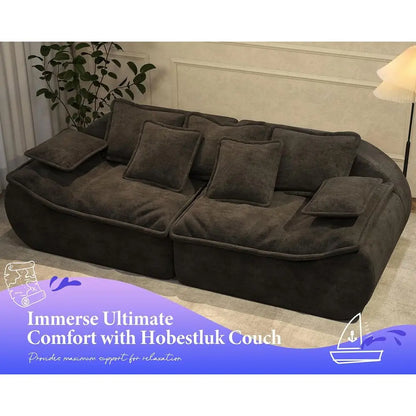 3-Seater Sectional Sofa with Chaise, 89 Comfortable Loveseat, Ideal for Small Spaces, Memory Foam Living Room Furniture