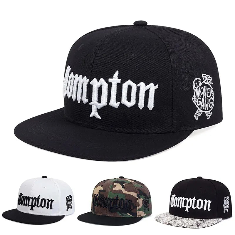 2025 New COMPTON CAP Street Dance Snapback Hat Hip Hop Headwear for Men Women Adult Outdoor Casual Sun Baseball Cap