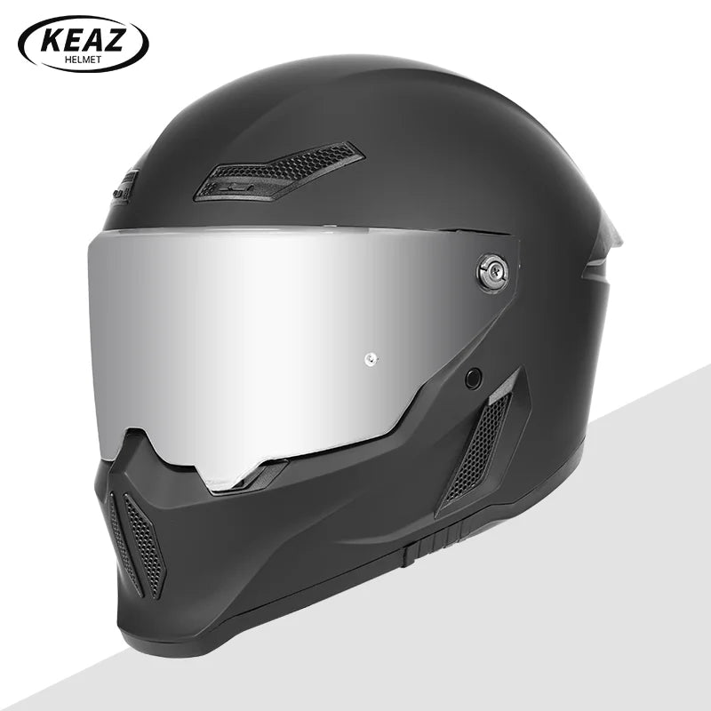 Motorcycle Helmet All-Season Universal Retro Men's Bike Racing Street Bike Riding Running Motorcycle Riding Safety Helmets