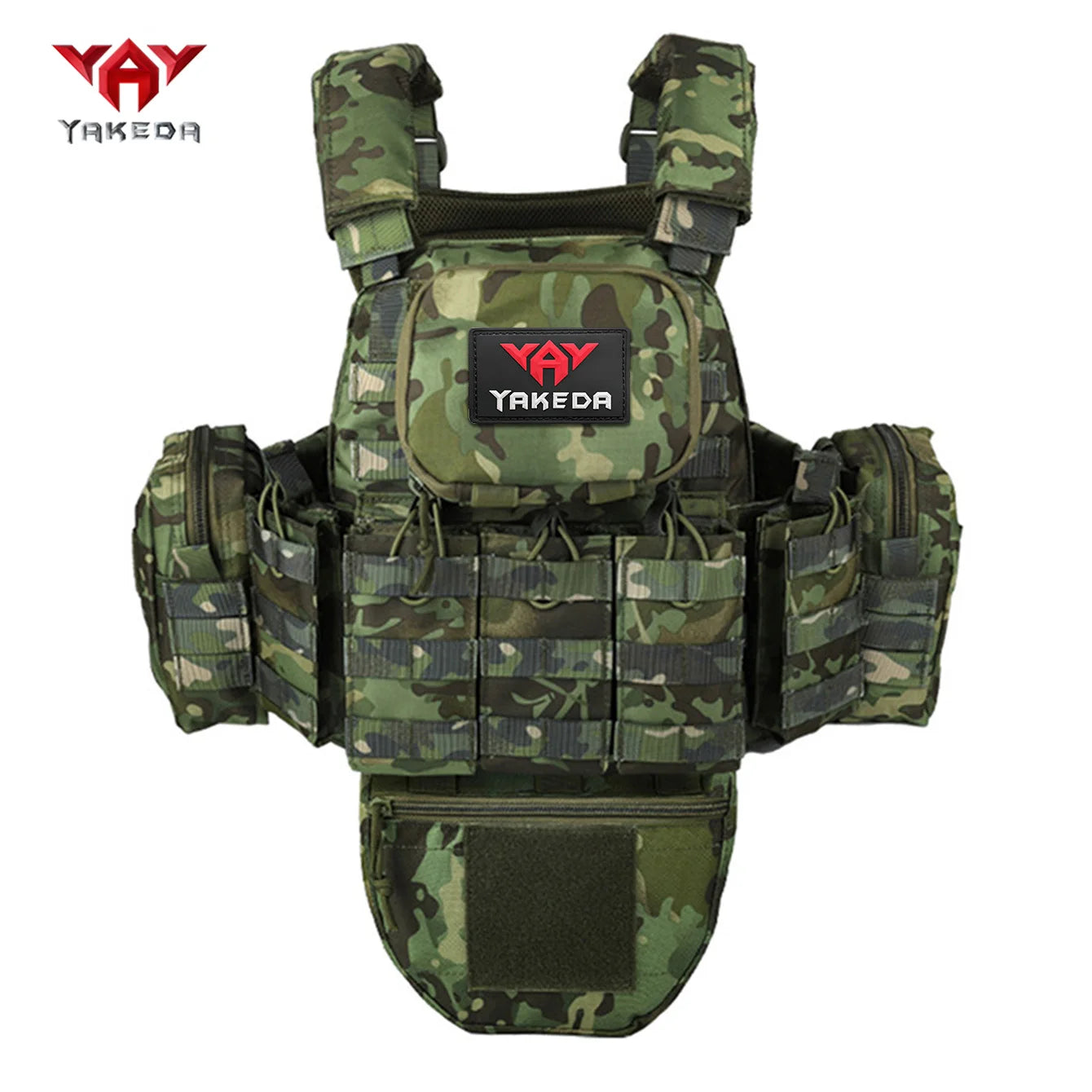 YAKEDA   The eight-piece hunting vest has multiple storage bags and is suitable for hunting training and other scenarios