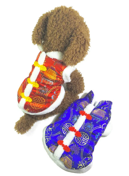 Pet New Year Clothes Large Dog Cat Festival Coat Chinese Style Pet Clothing Vest S-5XL Happy New Year Tang-suit