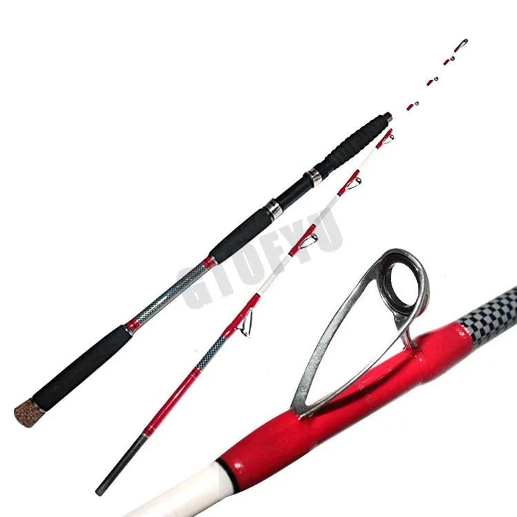 1.6M Saltwater Offshore 100-300g Casting/Spinning Carbon Fiber Boat Fishing Rod Portable Travel Fishing Rod EVA Handle Surf Rod